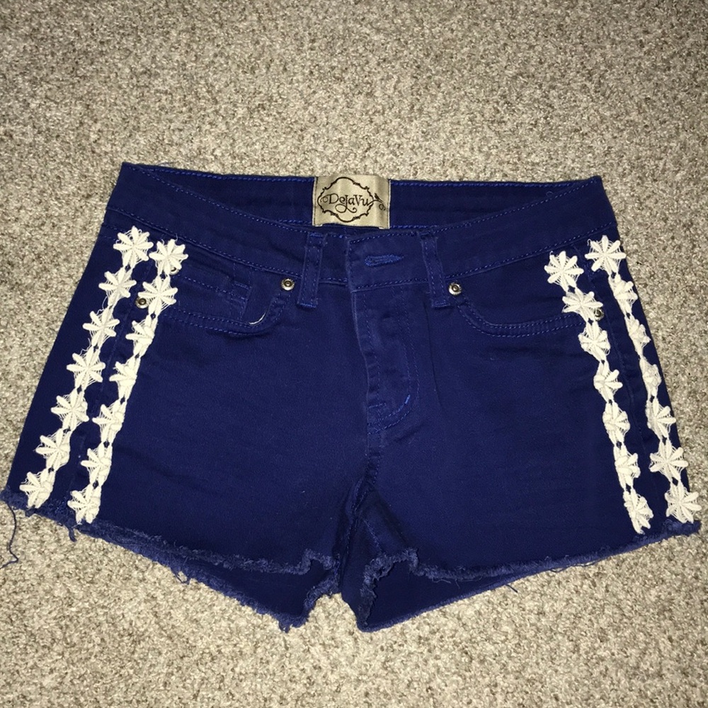 Blue Pattern Shorts